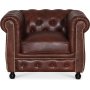 Chesterfield Sessel braunes Leder