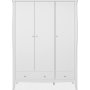 Barock-Kleiderschrank mit 3 Tren - Wei