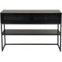 Raffels Konsolentisch 120 cm - Schwarzes Rattan