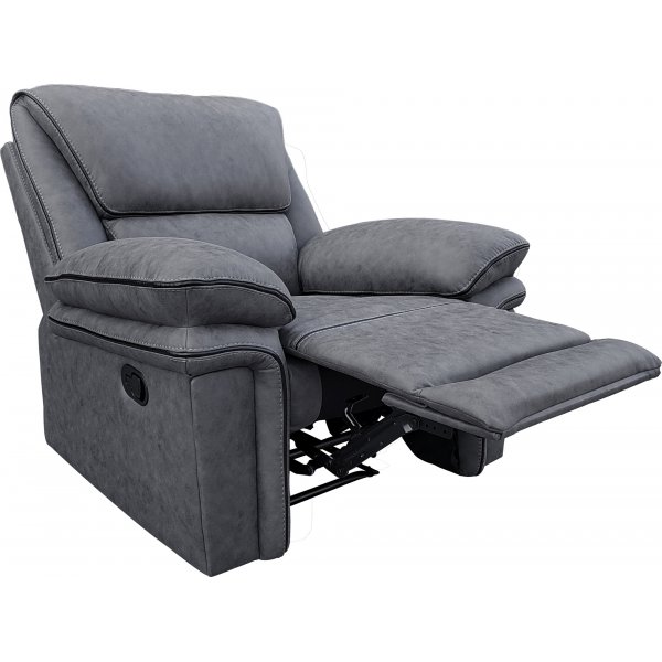 Liegesessel Riverdale - Grau (Mikrofaser) + Fleckentferner fr Mbel