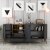 Nappa-Sideboard - Anthrazit/Walnuss