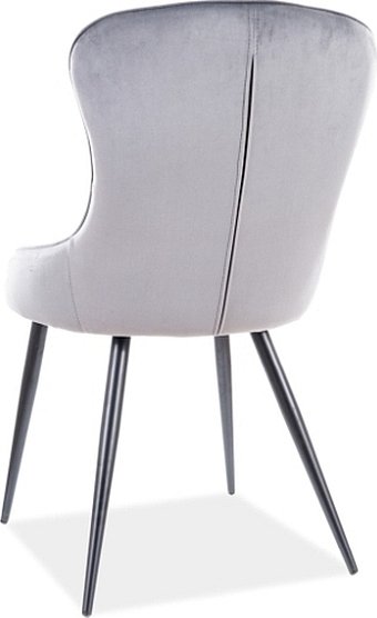 Lotus Esszimmerstuhl - Grauer Samt Lotus Esszimmerstuhl - Grauer Samt
