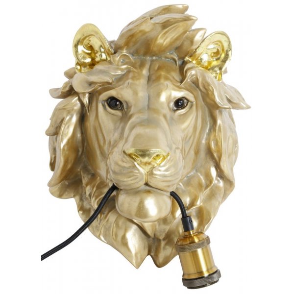 Lwe-Wandlampe - Gold