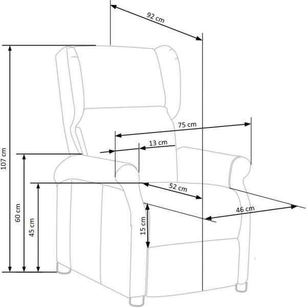 Relaxsessel aus blauem Stoff