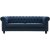 Herron blaues 3-Sitzer-Chesterfield-Sofa + Textilreinigung fr Mbel