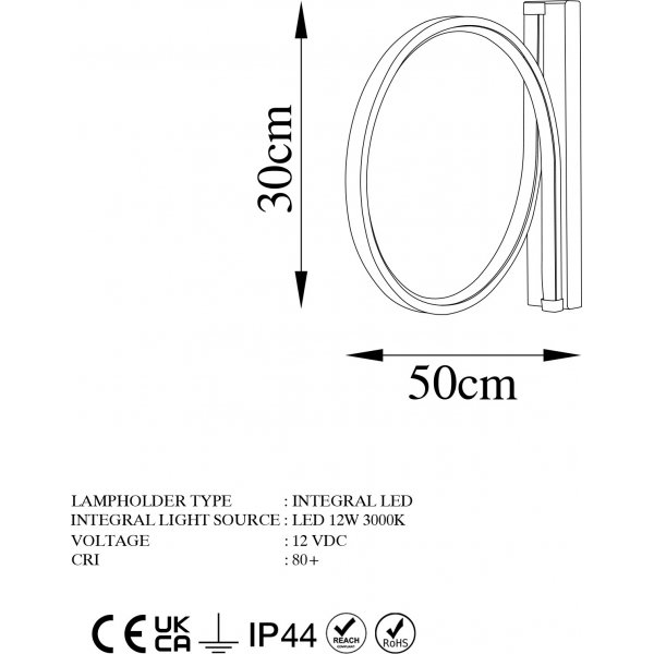Haldur Wandleuchte Schleife - Gold