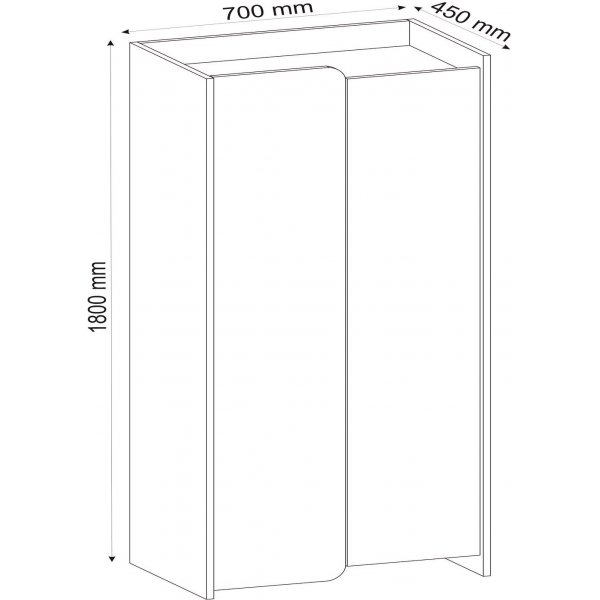 Suave Kleiderschrank - Helles Walnussholz/Beige