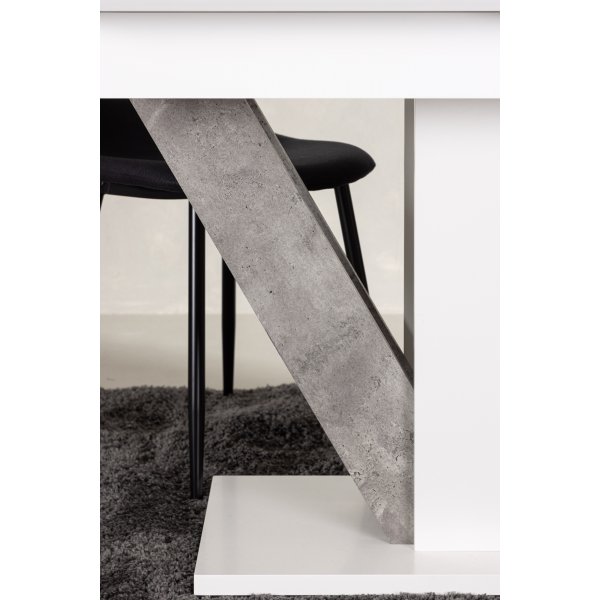 Disa Esstisch 120-160 x 80 cm - Grau/Wei�