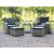 Orlando Lounge-Set mit verstellbaren Sesseln und Beistelltisch aus Rattan + Mbelpflegeset fr Textilien
