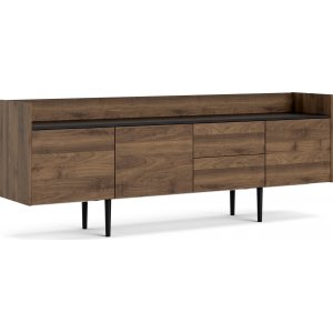 Unit Sideboard - Nussbaum/schwarz