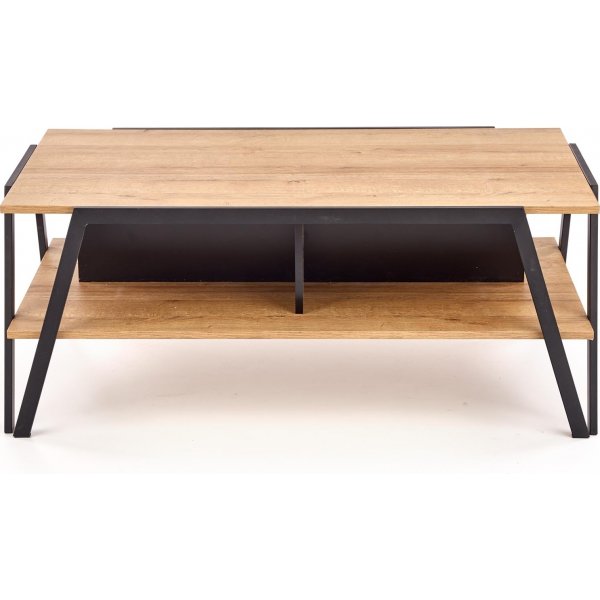 Pavia Couchtisch 113 x 63 cm - Eiche/schwarz