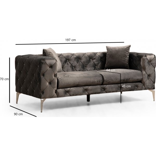 Como 2-Sitzer-Sofa - Anthrazit