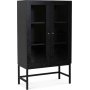 Carl Vitrinenschrank (Highboard) - schwarz gebeizte Eiche + Fleckentferner fr Mbel