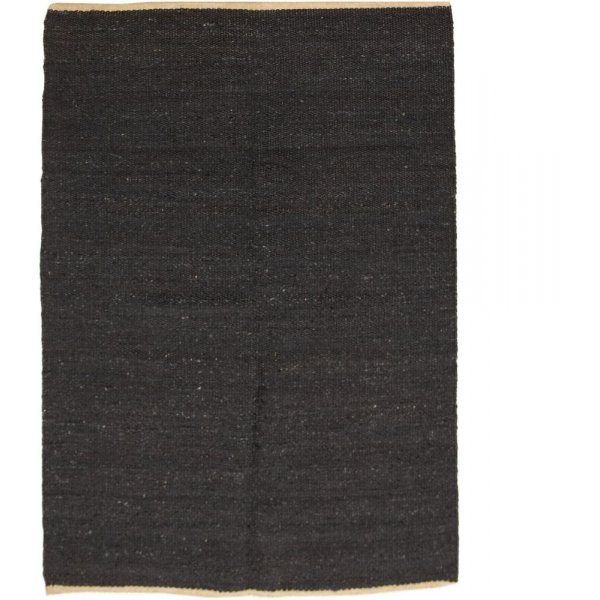 Flickenteppich Jasper - Schwarze Jute