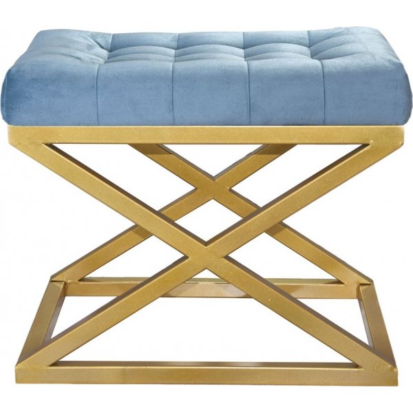 Capraz Pouf - Gold/Trkis