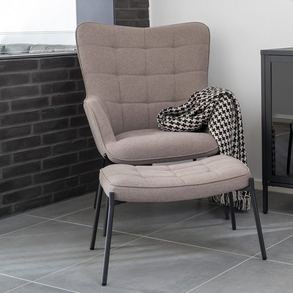 Seitenplaid Schwarz/Beige 130 x 180 cm