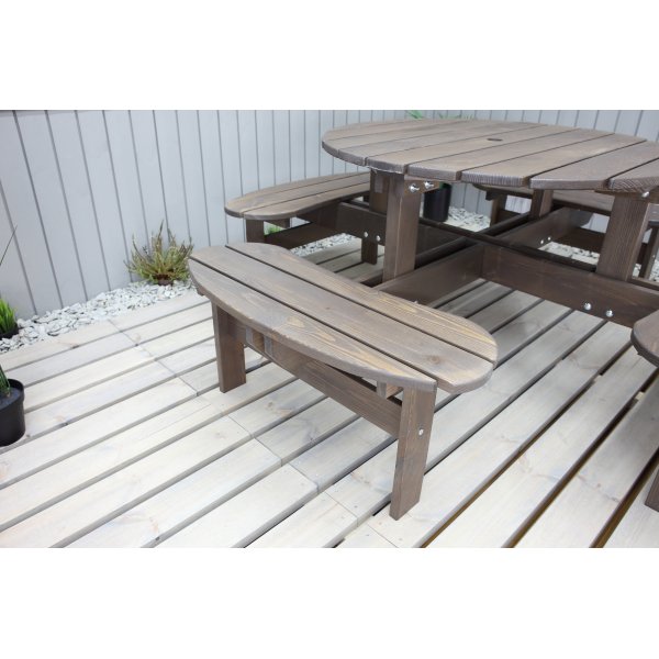 Ronda-Mbelgruppe - Gartenbank & Tisch in einem - Braun