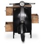 Vintage Vespa Nachttisch - Schwarz/Silber