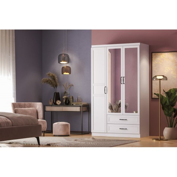 Henna-Kleiderschrank 105 x 50 x 210 cm - Weiß Henna-Kleiderschrank 105 x 50 x 210 cm - Weiß