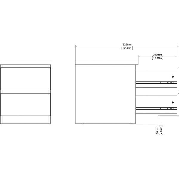 Naia Nachttisch 2 - Schwarz Naia Nachttisch 2 - Schwarz