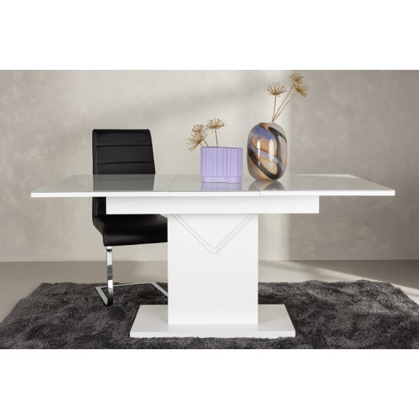 Pluto Esstisch 120-160 x 90 cm - Weiß Pluto Esstisch 120-160 x 90 cm - Weiß