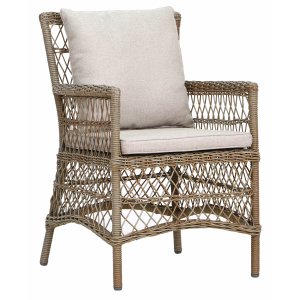 Outdoor-Sessel aus naturfarbenem Kunstrattan Outdoor-Sessel aus naturfarbenem Kunstrattan