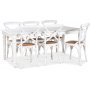 Paris Essgruppe 180 cm Tisch wei + 6 weie Gaston Esszimmersthle