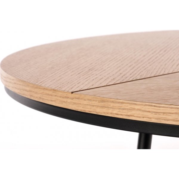 Polos Couchtisch 80 cm - Eiche/schwarz