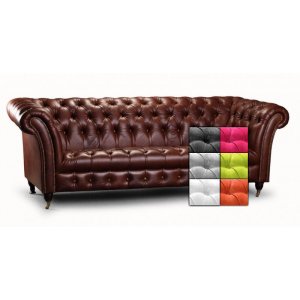 Chesterfield Tsar 3-Sitzer Stoffsofa - jede Farbe!