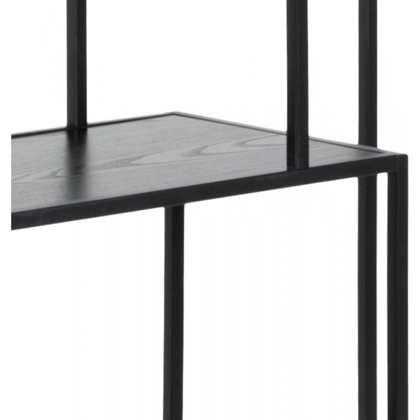 Seaford Bcherregal asymmetrisch 77x185 cm - Schwarz