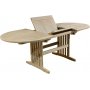 Salt Outdoor-Essgruppe oval 150-210 cm Tisch mit 6 Esszimmersthlen - Graues Teakholz