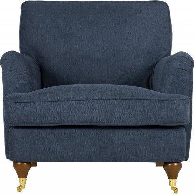 Howard London Premium Sessel - blau + Mbelpflegeset fr Textilien