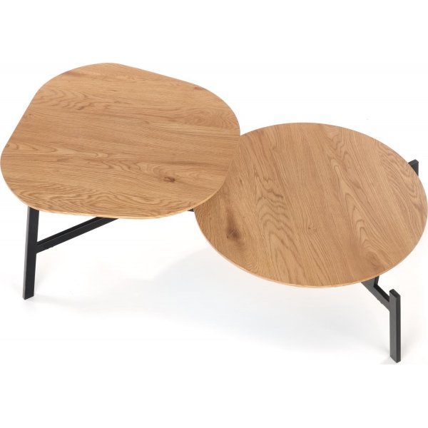 Attling Couchtisch 120 x 65 cm - Eiche/schwarz