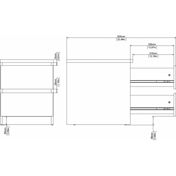 Naia Nachttisch 2 - Hickory
