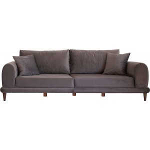 Nero 3-Sitzer-Sofa - Dunkelgrauer Samt