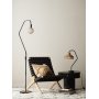 Loft-Tischlampe - Rattan/Schwarz - 22 cm
