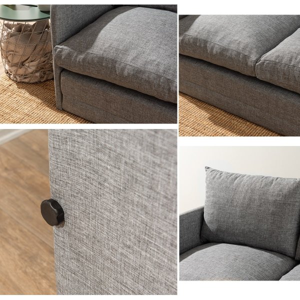 Saga 2-Sitzer-Schlafsofa XL - Hellgrau Saga 2-Sitzer-Schlafsofa XL - Hellgrau