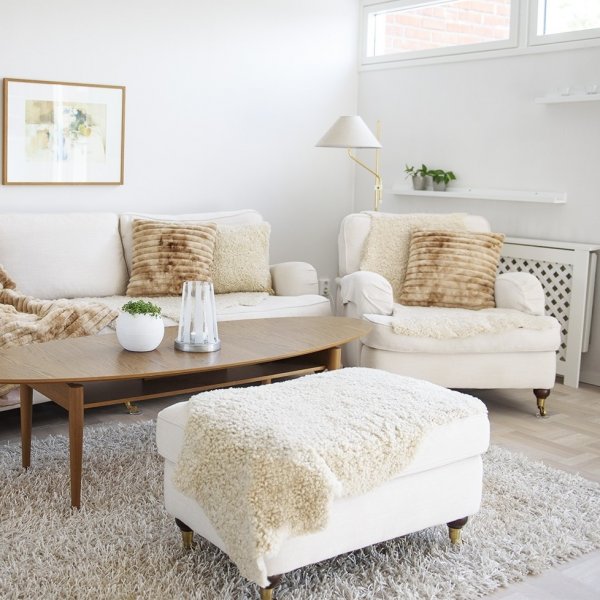 Gestreiftes Dekokissen Toffee - 45 x 45 cm Gestreiftes Dekokissen Toffee - 45 x 45 cm