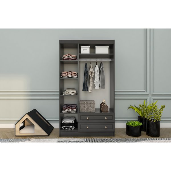 Bahar Kleiderschrank 105 x 50 x 210 cm - Anthrazit
