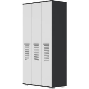 Asimo Kleiderschrank 90 x 45 x 183 cm - Anthrazit/Wei