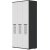 Asimo Kleiderschrank 90 x 45 x 183 cm - Anthrazit/Wei