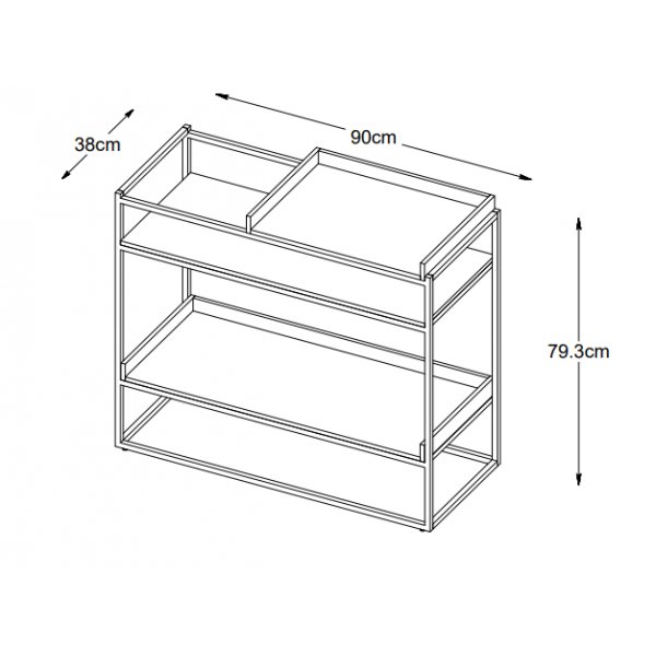 Dito Konsolentisch aus ge�lter Eiche, 90 cm
