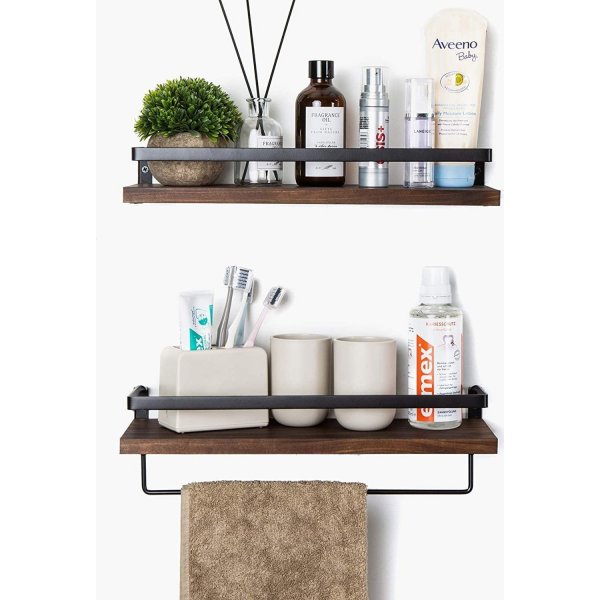 Walter Wandregal 40 cm - Schwarz/Walnuss