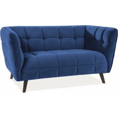 Renae 2-Sitzer-Sofa aus blauem Samt