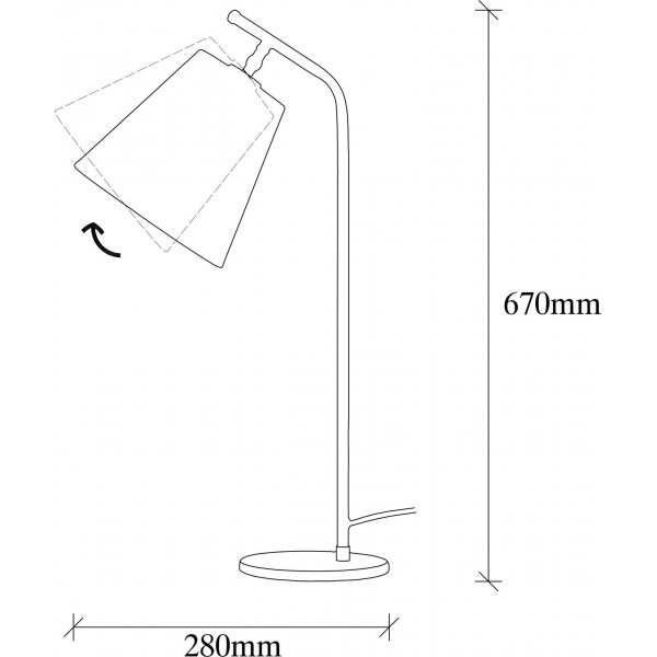 Salini Tischlampe - Wei�/Vintage