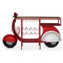 Klassische Vespa Bartheke 183 x 51 cm - Rot/Wei