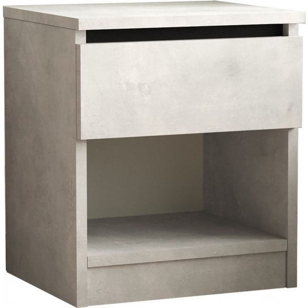 Luvio Nachttisch 26 - Silber/schwarz Luvio Nachttisch 26 - Silber/schwarz