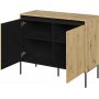 Trendschrank H83 cm - Artisan-Eiche/Schwarz