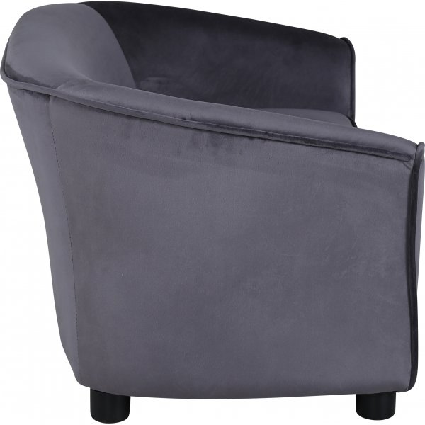 Moon Kindersofa - Grauer Samt