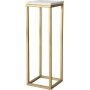 Accent Podest - 80 cm (weier Marmor & messingfarben)